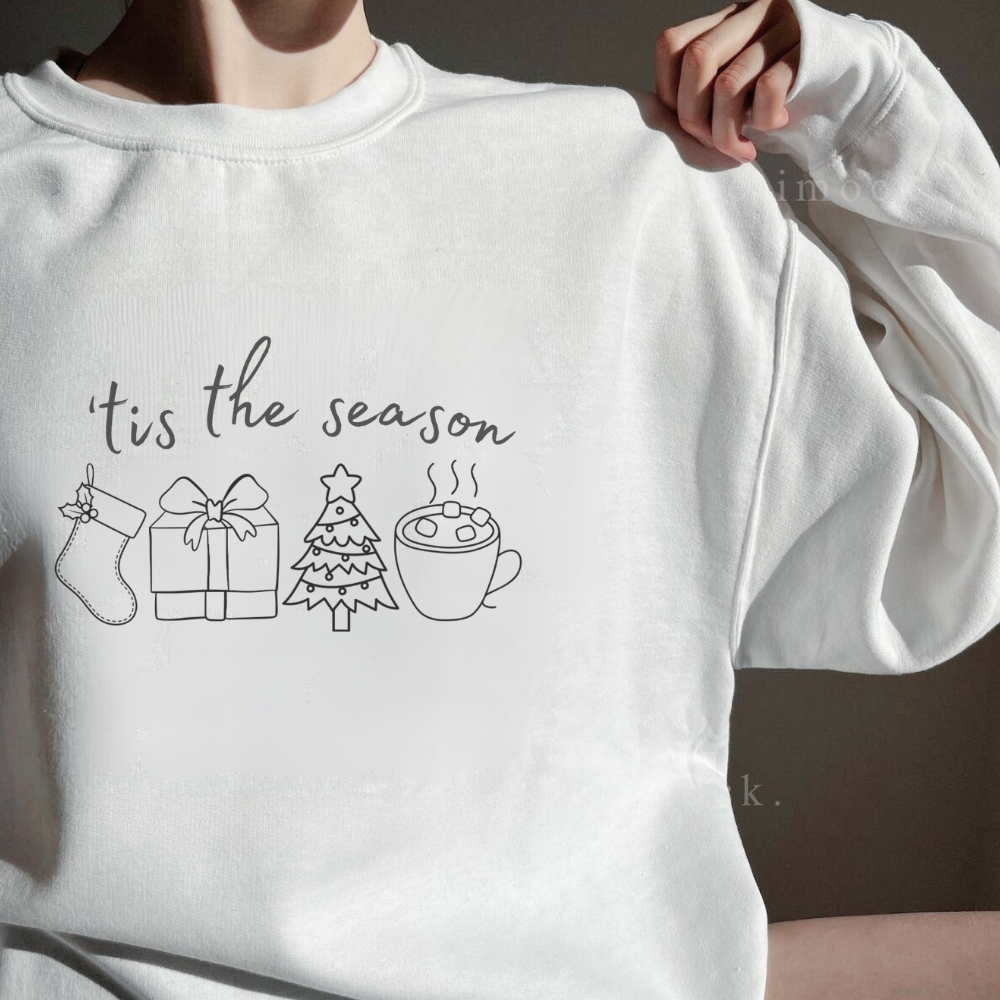 Tis the Season Christmas Sweatshirt – Cozy Holiday Pullover for Women