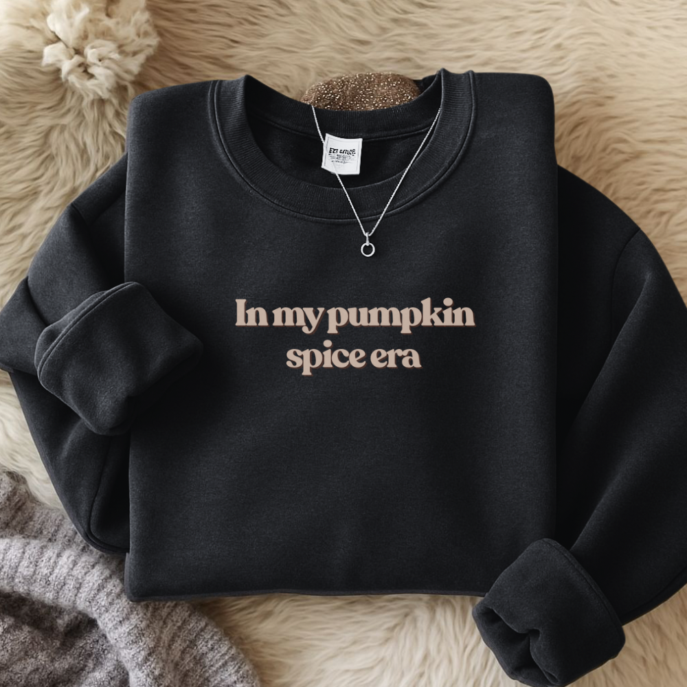 In My Pumpkin Spice Era Sweatshirt | Cozy Fall Crewneck | Pumpkin Spice Lover Pullover | Cute Autumn Aesthetic Sweater