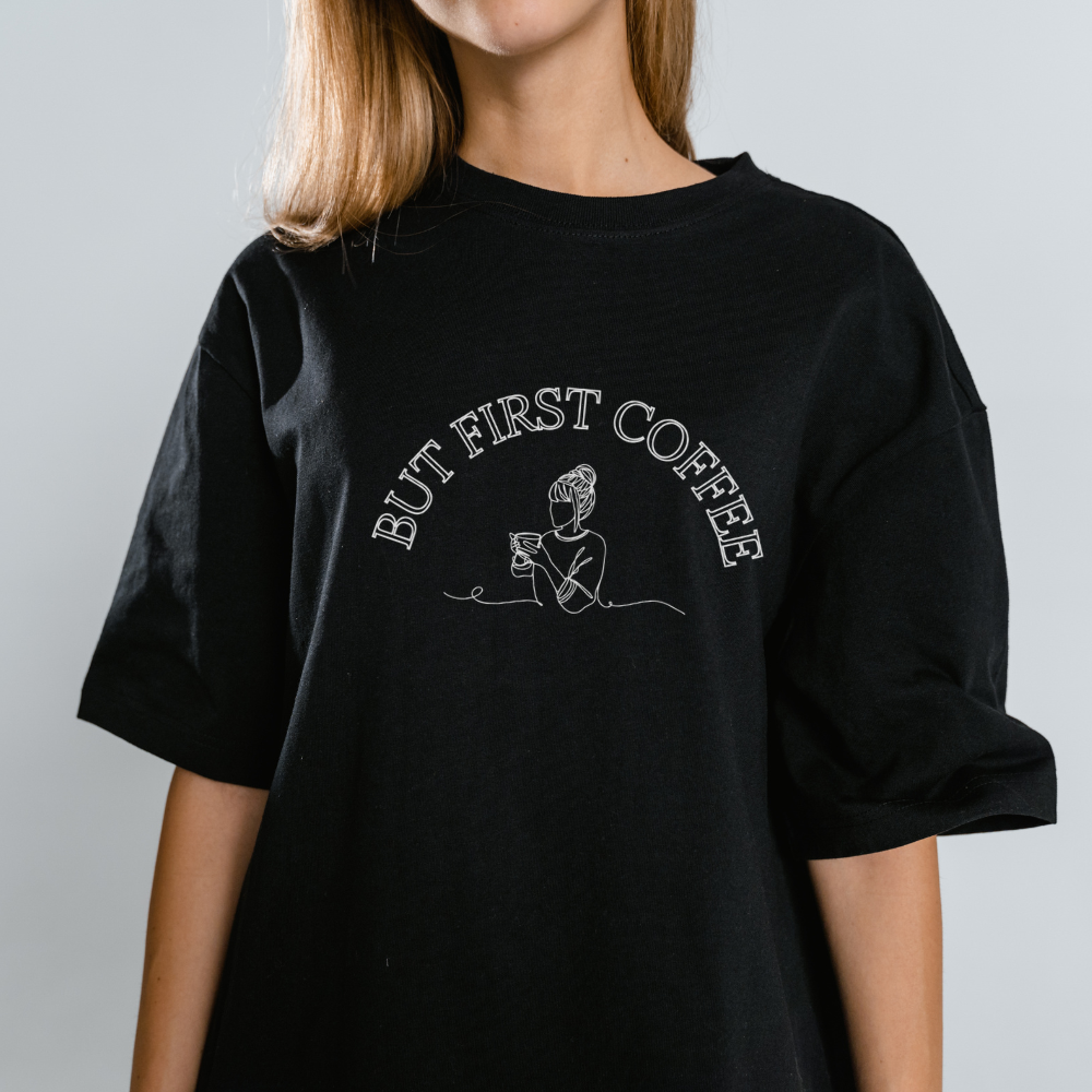 But First Coffee T-Shirt | Funny Coffee Lover Tee | Morning Coffee Shirt | Caffeine Addict Gift | Unisex Softstyle Tee