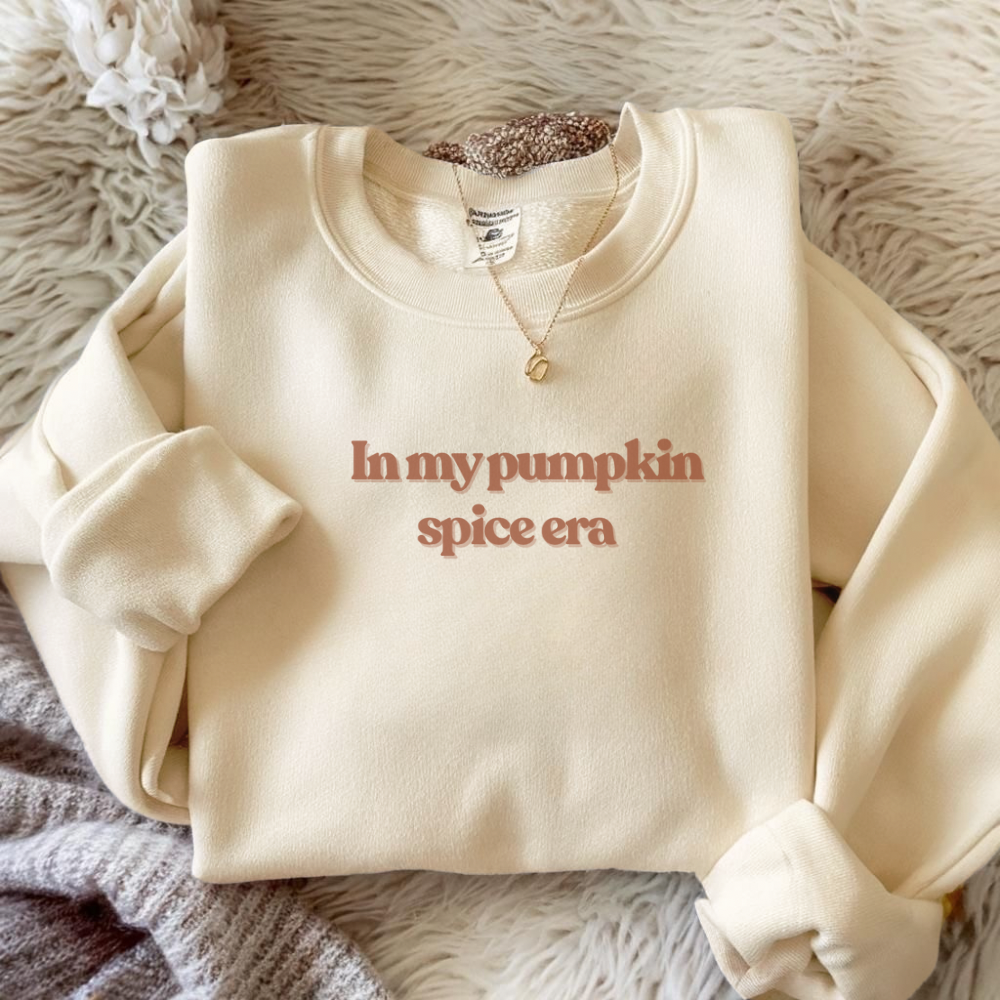 In My Pumpkin Spice Era Sweatshirt | Cozy Fall Crewneck | Pumpkin Spice Lover Pullover | Cute Autumn Aesthetic Sweater