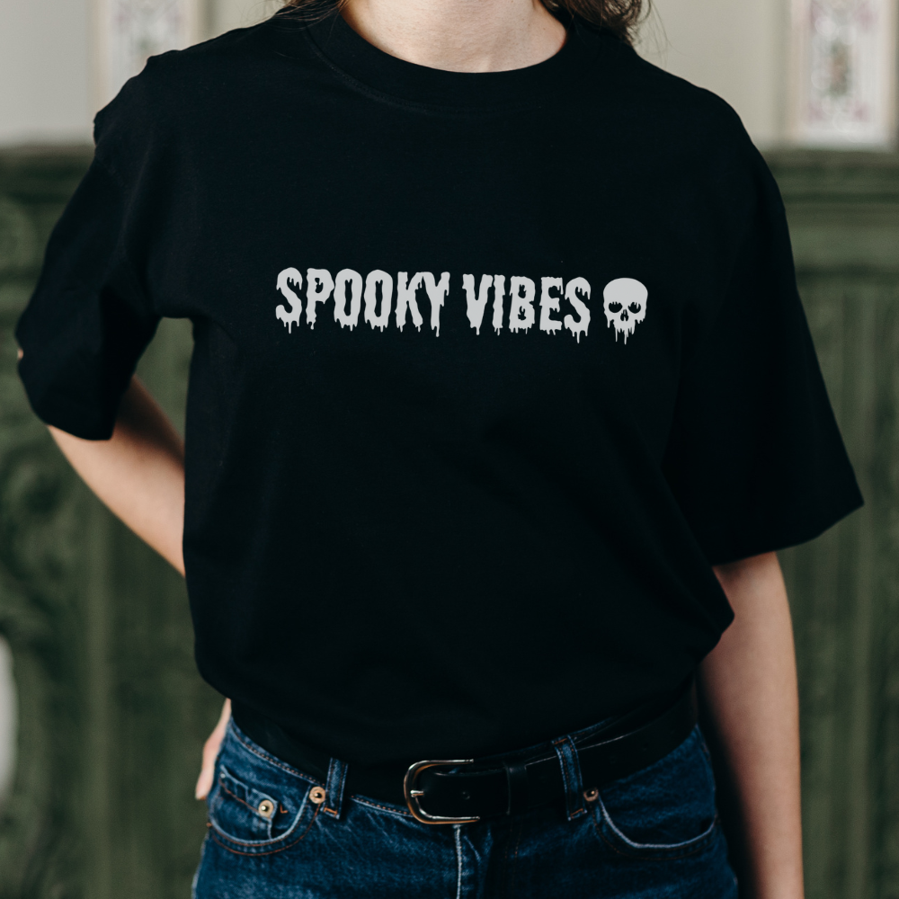 Spooky Vibes T-Shirt |Halloween Graphic Tee | Spooky Season Shirt | Fall Outfit Tee | Horror Lover Shirt