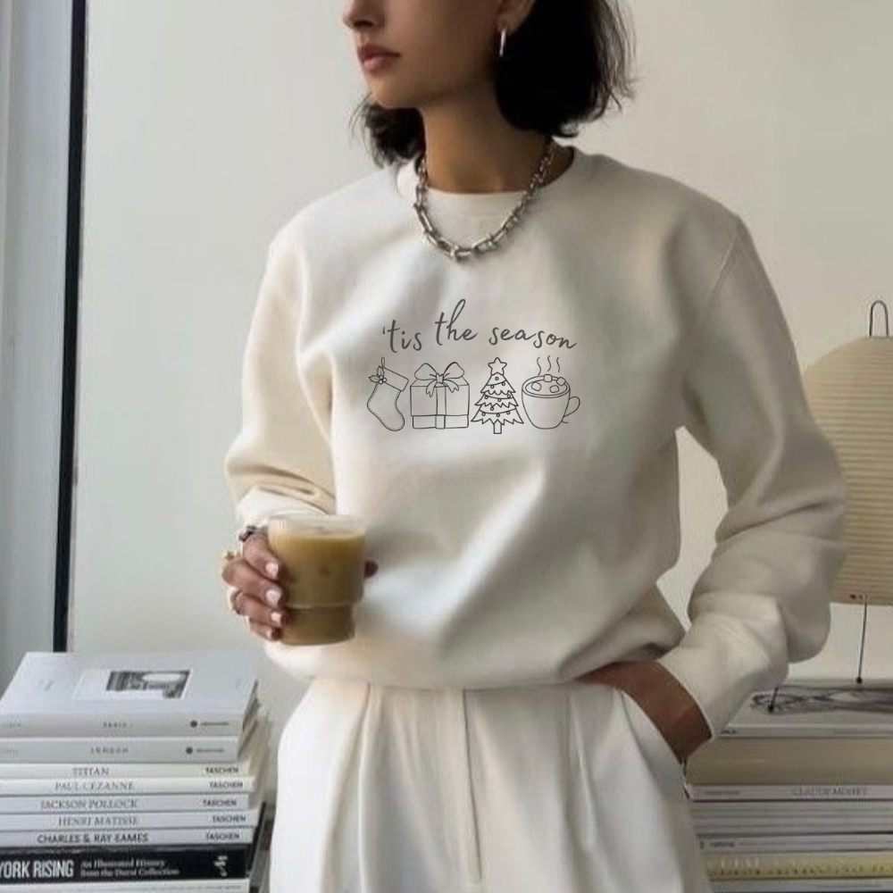 Tis the Season Christmas Sweatshirt – Cozy Holiday Pullover for Women