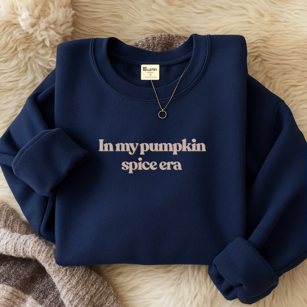 In My Pumpkin Spice Era Sweatshirt | Cozy Fall Crewneck | Pumpkin Spice Lover Pullover | Cute Autumn Aesthetic Sweater