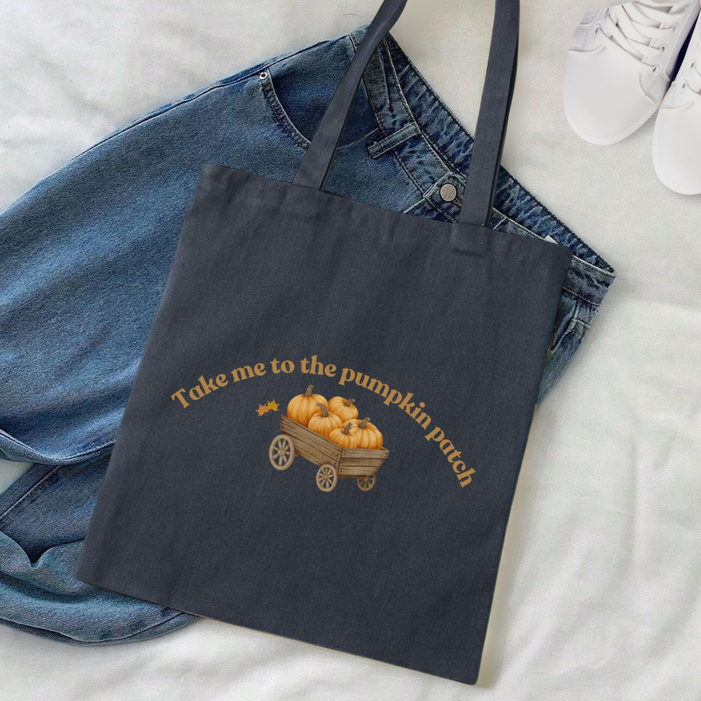 Take Me to the Pumpkin Patch Tote | Cute Fall Canvas Bag | Autumn Harvest Tote | Gift for Her | Reusable Everyday Tote