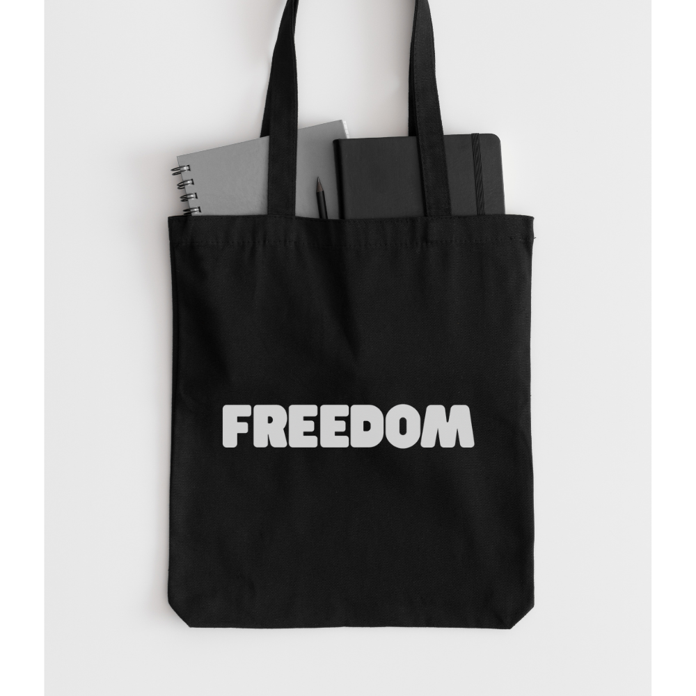 Freedom Tote Bag | Minimalist Canvas Shopper | Reusable Eco-Friendly Bag |